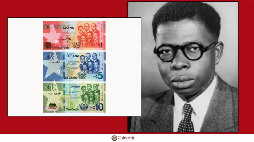 Ghana Cedis Honours Ebenezer Ako-Adjei - Coincraft